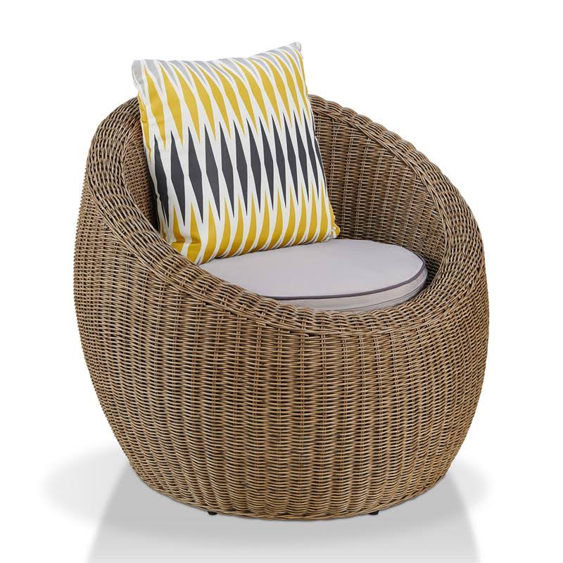 Natural Brown Aluminum Outdoor Chair D957