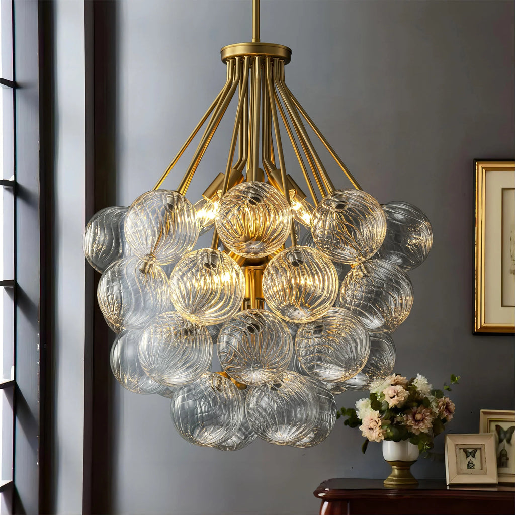 12-Light Glass Globe Sputnik Chandelier C24731