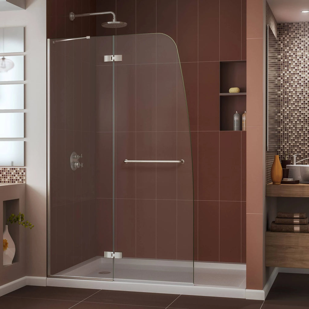 Frameless Shower Door in Brushed Nickel D734343