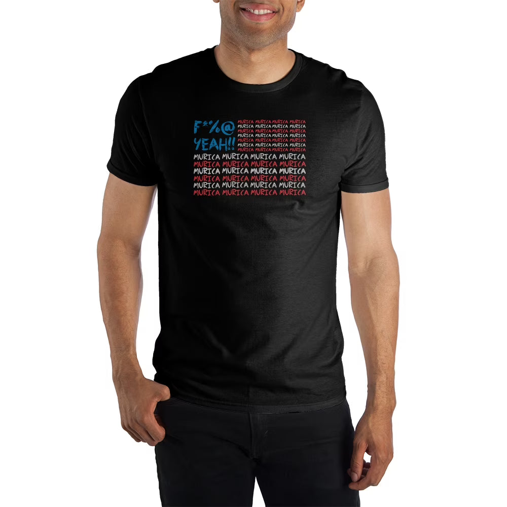 Black American Flag T-Shirt H100