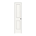 18 in. x 80 in. White Left-Hand Smooth Solid Core Molded Composite MDF Single Prehung Interior Door G9494
