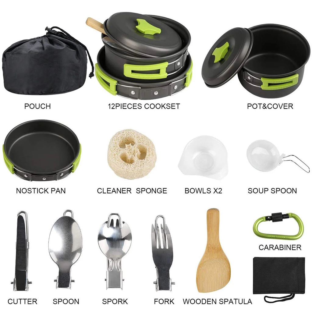 15Pcs Non Stick Camping Cookware Set P50106