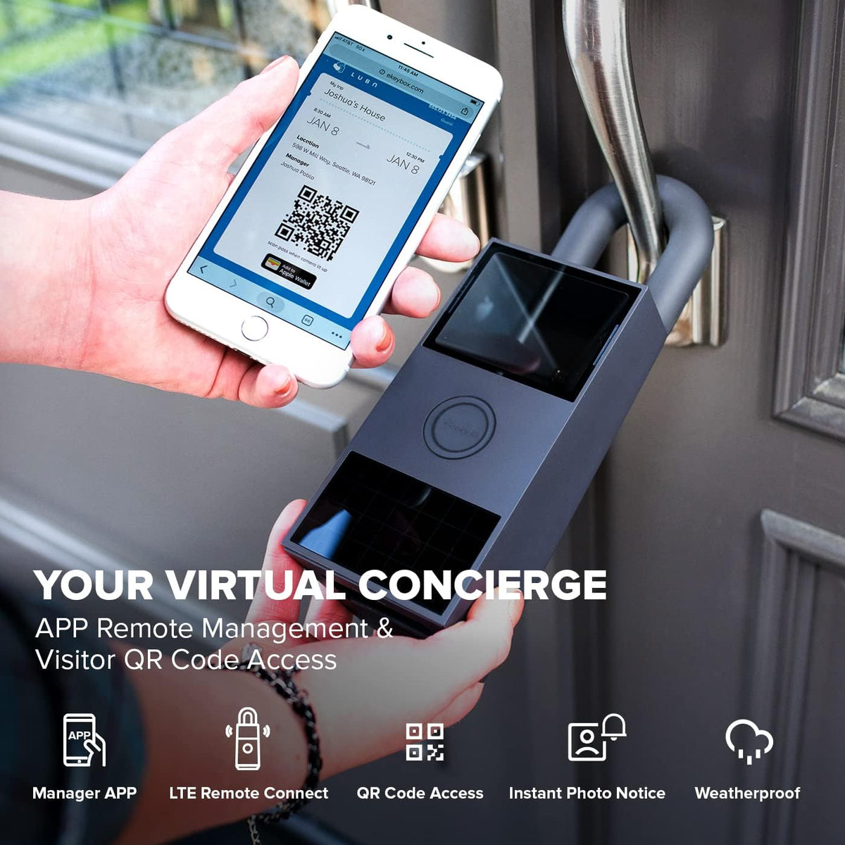 LTE Smart Camera Key Lock Box with QR Code Secure Access O7617