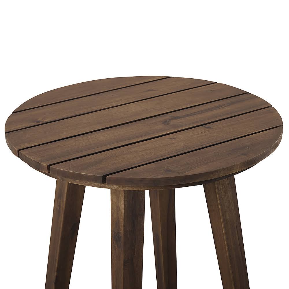 Dark Brown Acacia Wood Outdoor Side Table R256