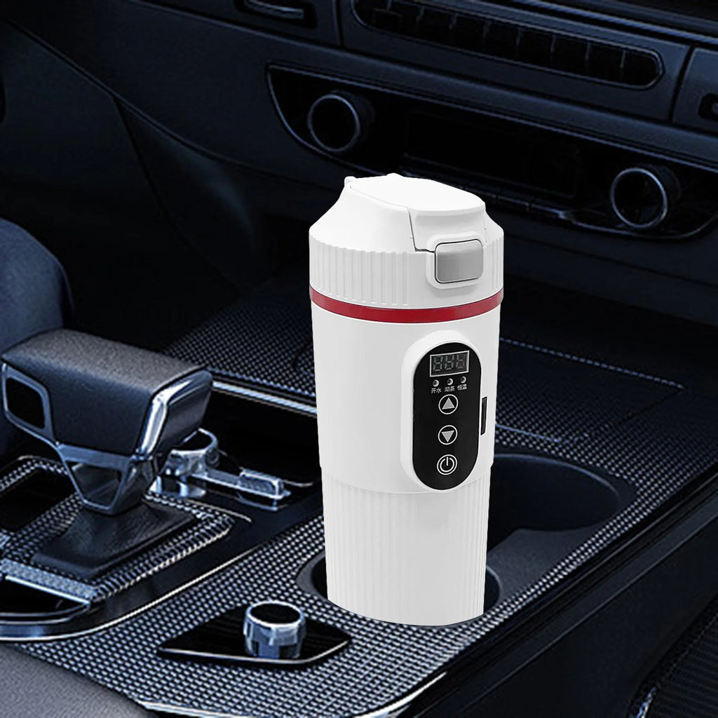 12V 24V Car Electric Water Kettle Tea Coffee Kettle DC Powered Fast Heating 22x7cm Water Boiler Heater Portable U55140