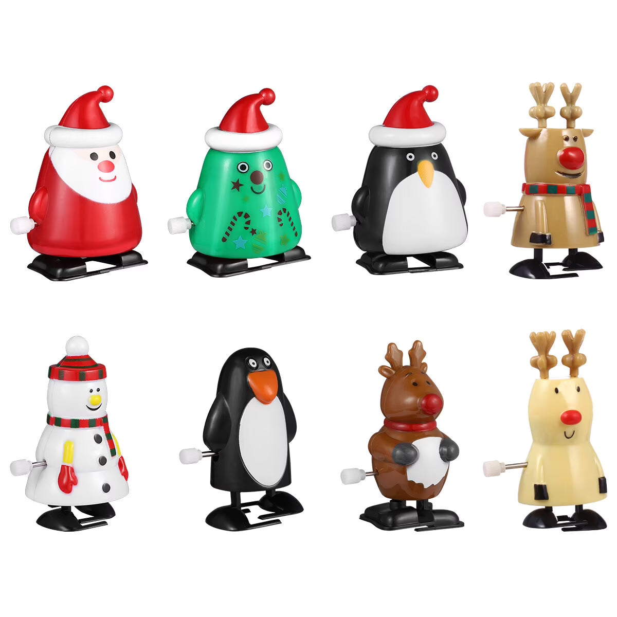 8pcs Christmas Wind Up Walking Toys J843
