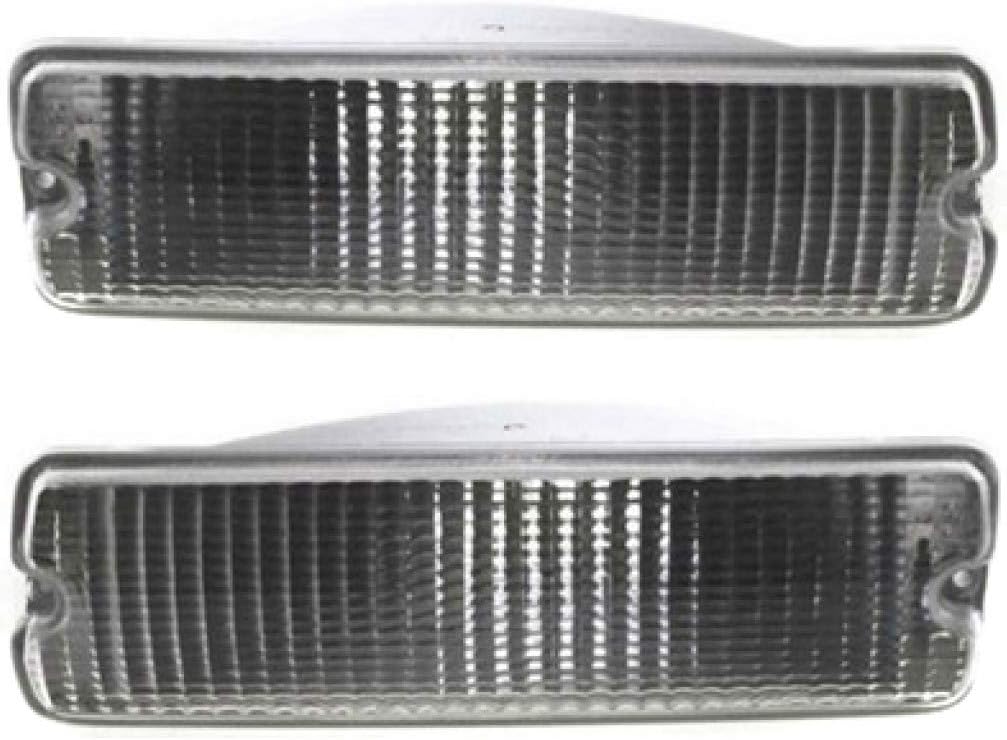 Turn Signal Light Pair for Dodge D150 D250 D350 1991 1992 1993 Clear Lens Q87884
