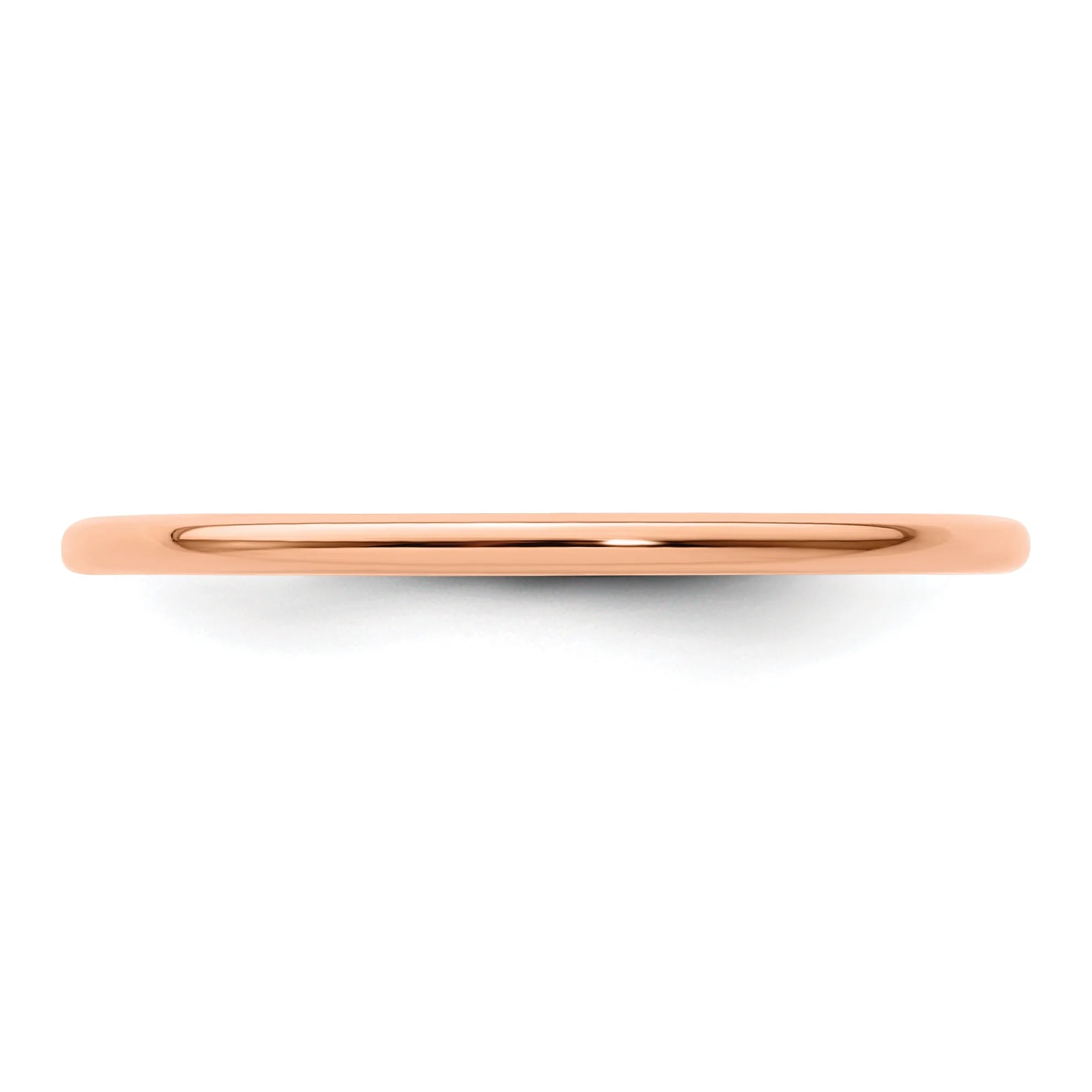 10K Rose Gold Stackable Band Ring Size 8 O2738