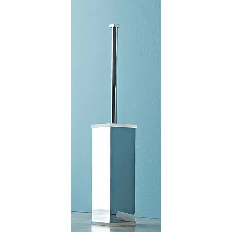 Chrome and Plexiglass Square Toilet Brush Holder L7291