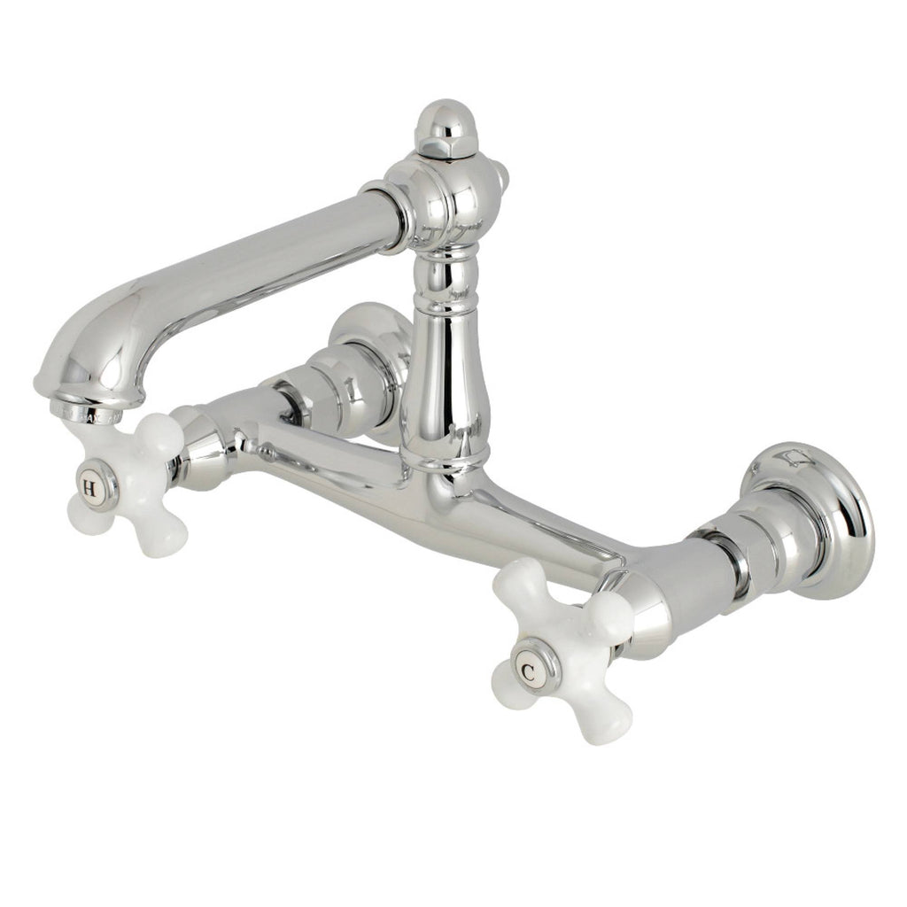 Polished Chrome Wall Mount Bathroom Faucet L668072