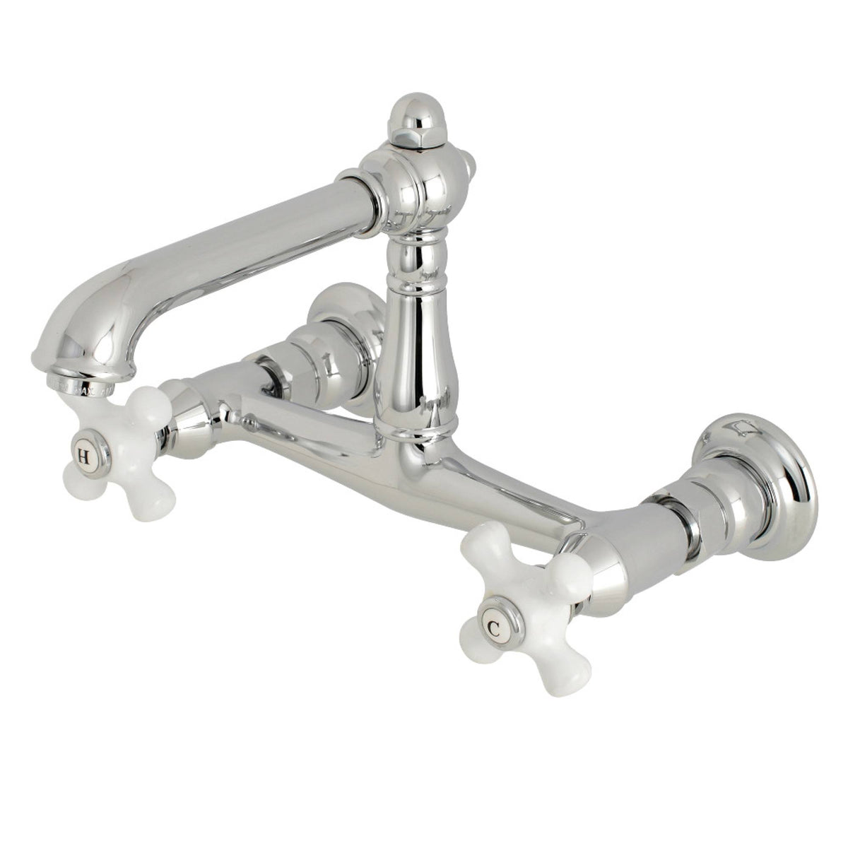 Polished Chrome Wall Mount Bathroom Faucet L668072