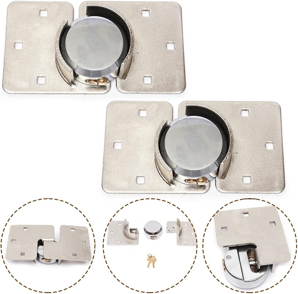 73Mm 2Pcs Hidden Shackle Padlock with 4 Keys U33005