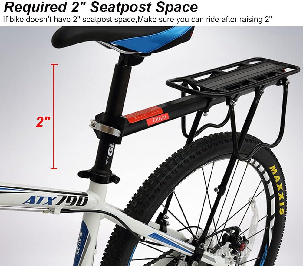 Black Quick Release Alloy Rear Bike Rack Pack of 2 H846396