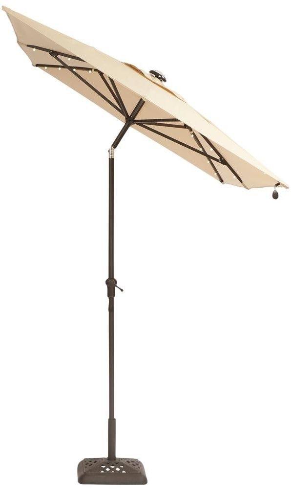 Cafe Aluminum Solar Patio Umbrella Y3678