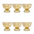 Vintage Mercury Glass Chalice Candle Holders, 3-Inch, Gold, 6 Pack R993750