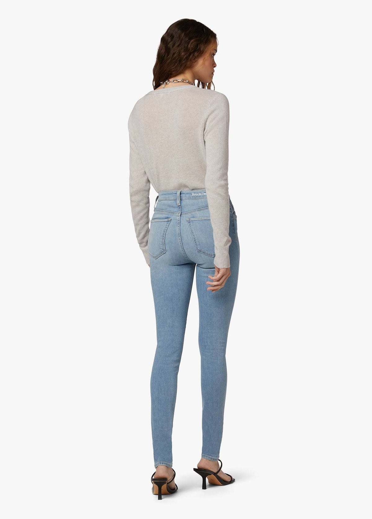 White High Rise Skinny Jeans M1779