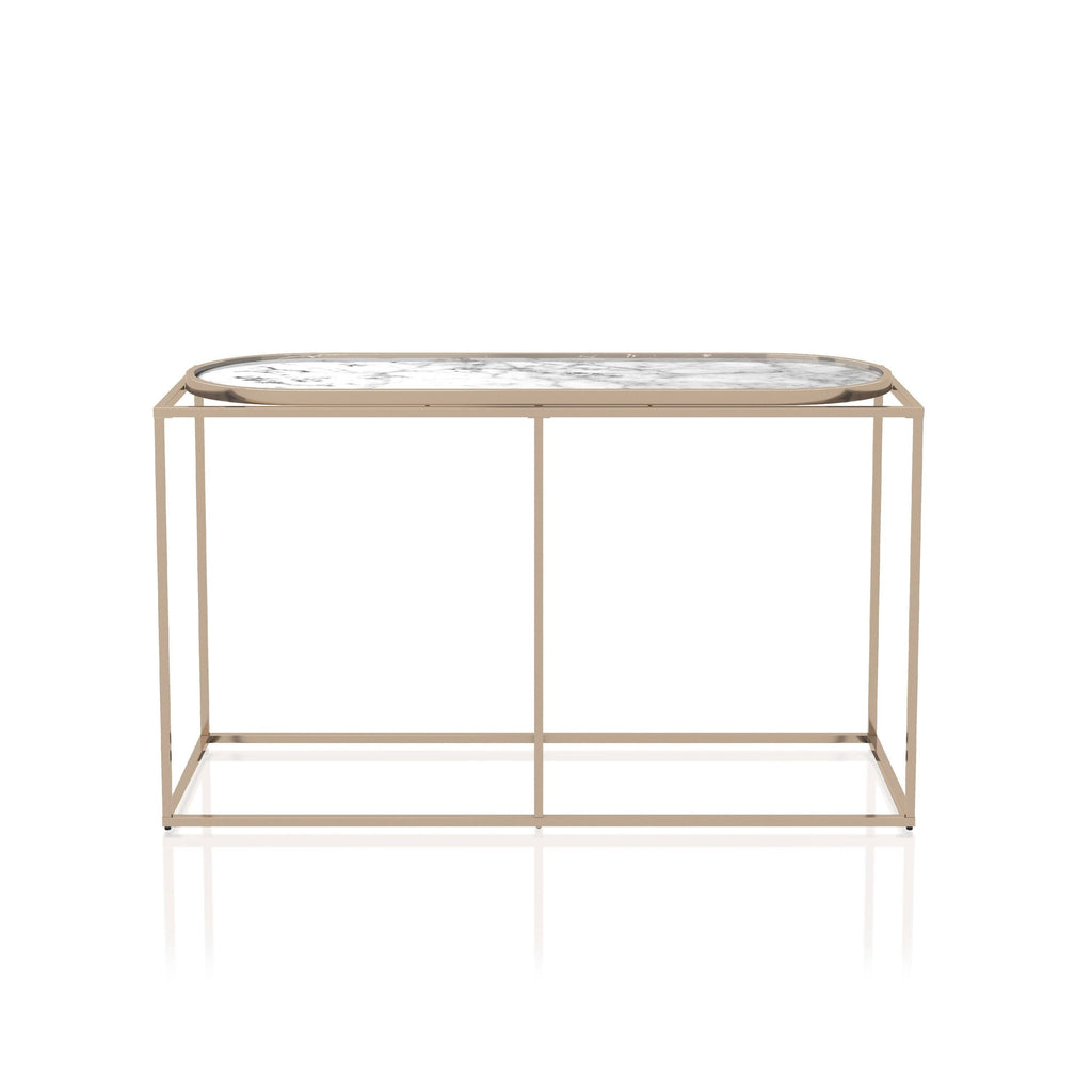 White Marble Sofa Table L942835