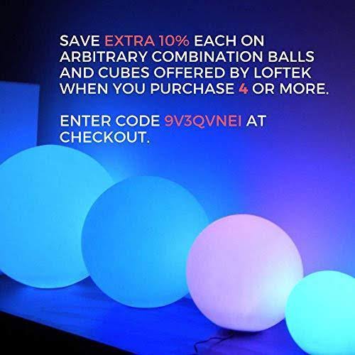 RGB Colors 12-Inch Cordless Floating Pool Light W3850