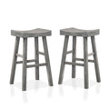 Set of 2 Antique Gray Counter Height Barstools O43431