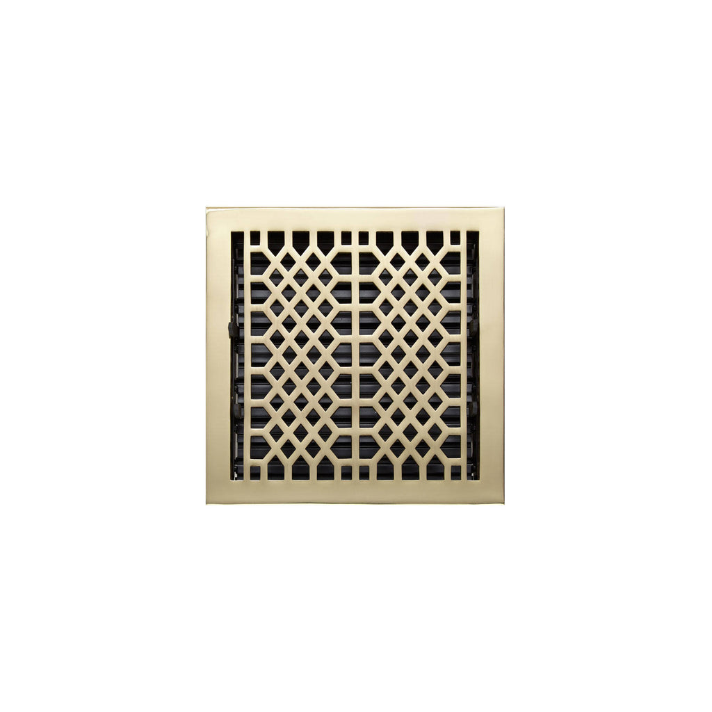 Polished Brass Floor Register C7251