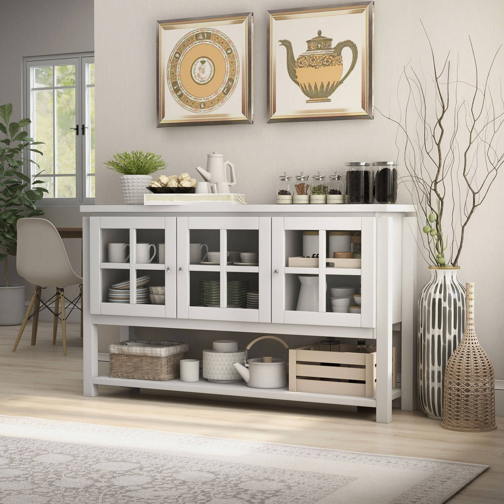Black Contemporary Buffet Table Q392