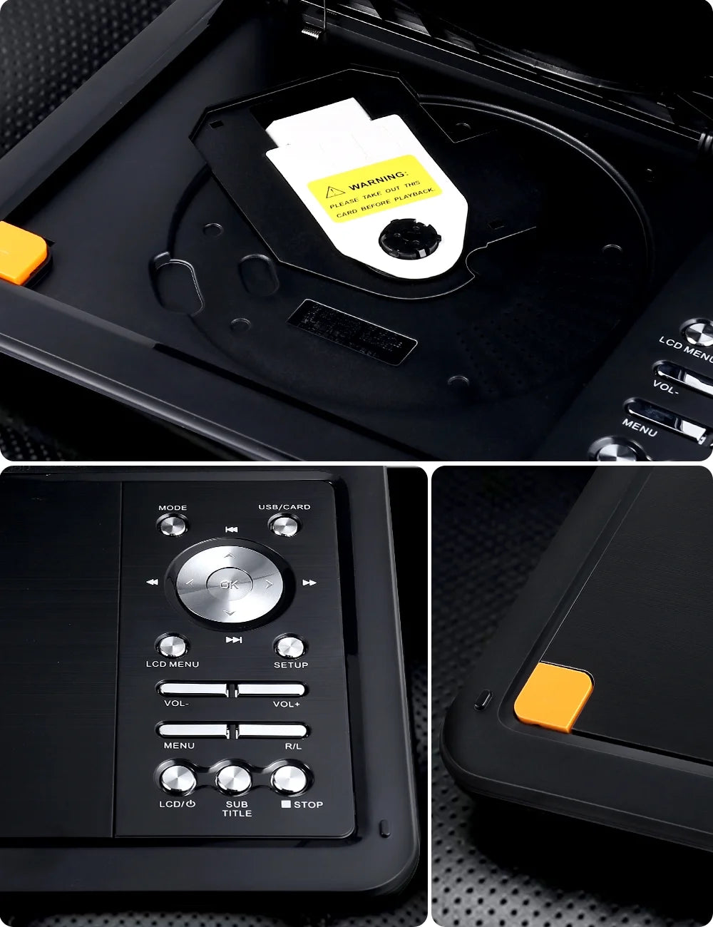 12.5" Portable DVD Player with 10.5" HD Swivel Screen, Black U499256