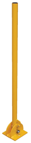 Yellow Steel Folding Bollard, 42x22 Extended Height X3797