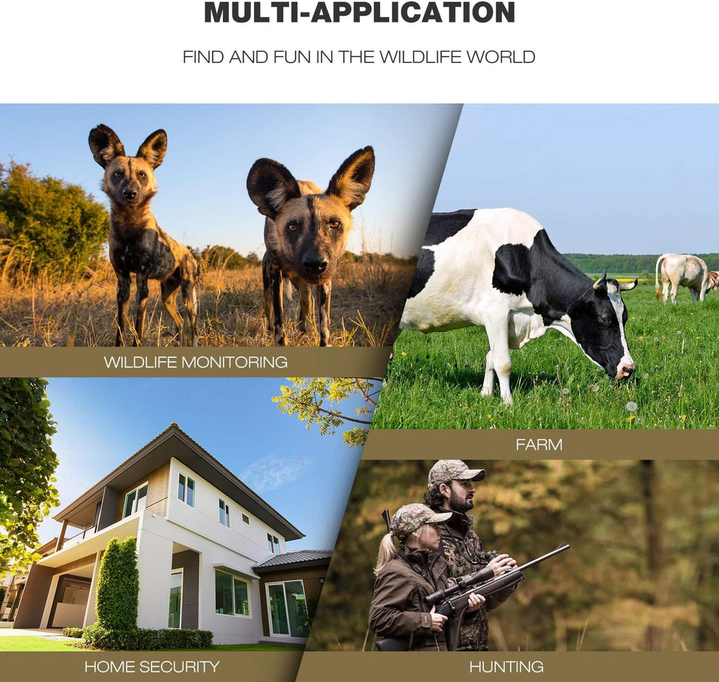 4K 30MP Trail Camera with Night Vision, 120° Wide Angle, IP66 Waterproof O243091
