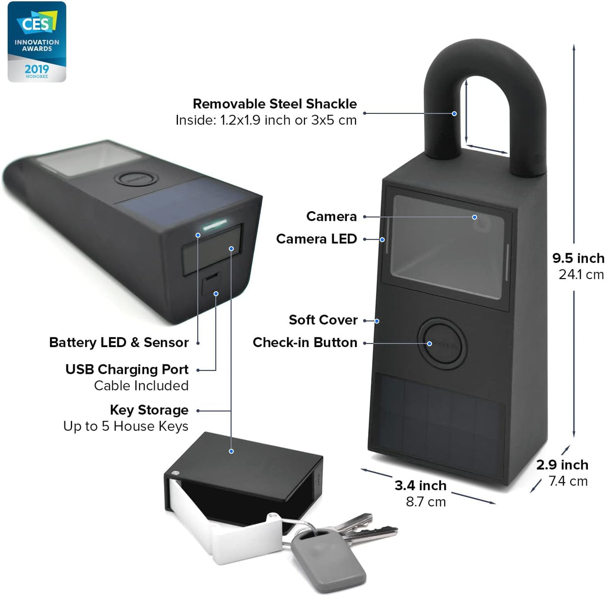 LTE Smart Camera Key Lock Box with QR Code Secure Access O7617