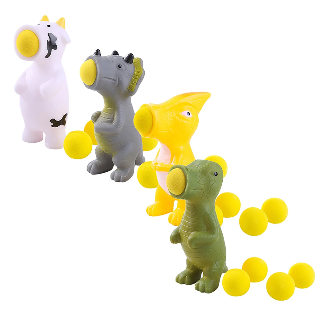 Cow Ball Blaster Animal Popper Toys With 5 Foam Balls E941