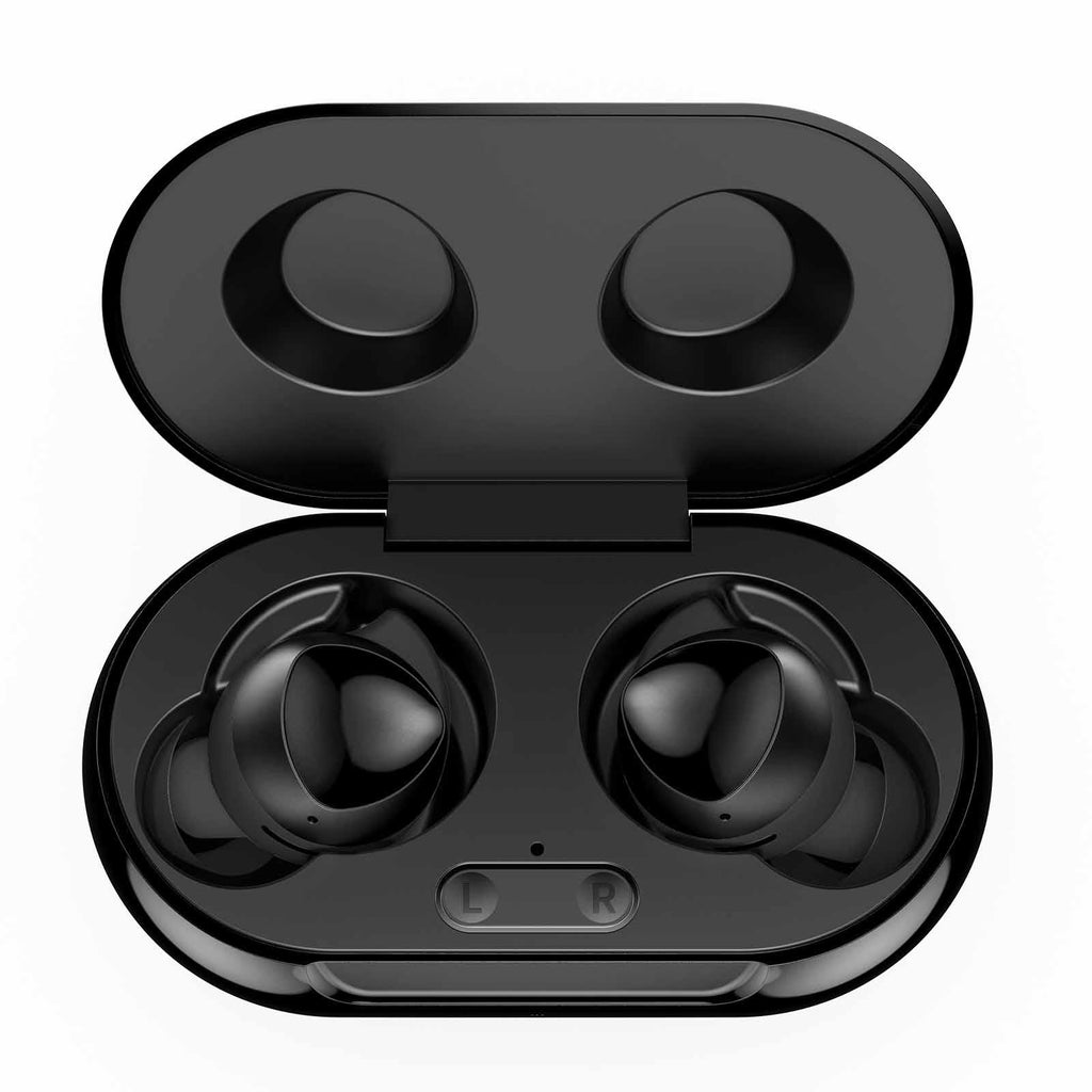 Black True Wireless Earbuds with Active Noise Cancelling Charging Case L482755