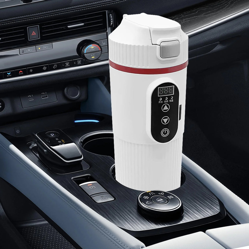 12V 24V Car Electric Water Kettle Tea Coffee Kettle DC Powered Fast Heating 22x7cm Water Boiler Heater Portable U55140