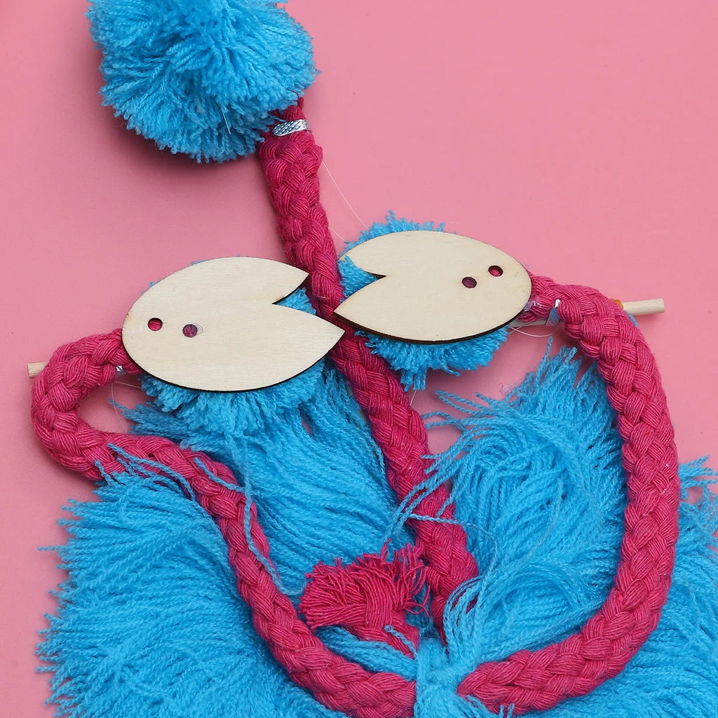 5PCS Plush Ostrich Marionette Toy (Sky-blue) S323