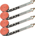 2 Inch x 27 Foot Winch Strap with Wire Hook, 4 Pack U2068