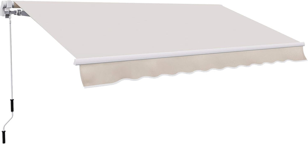 Green White Retractable Patio Awning A646557
