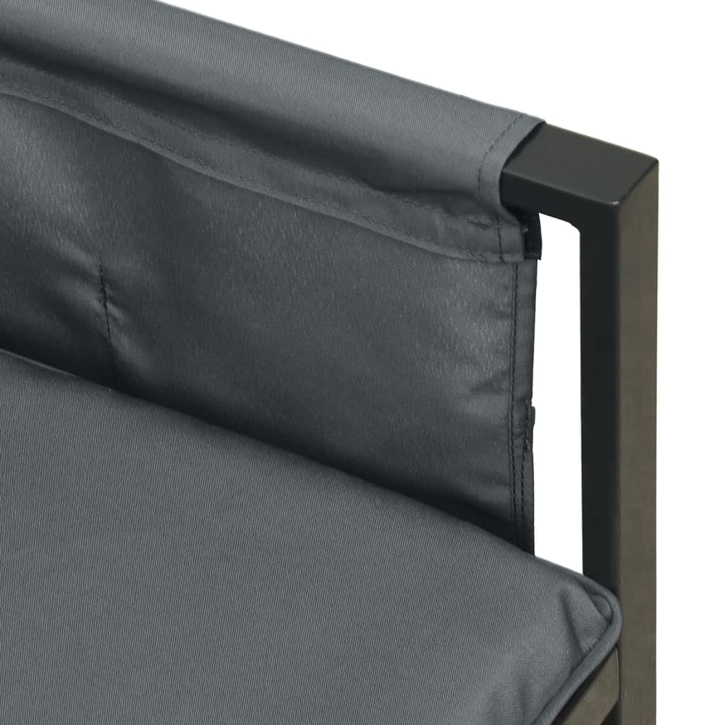 Anthracite Steel and Textilene Patio Corner Sofa K7590