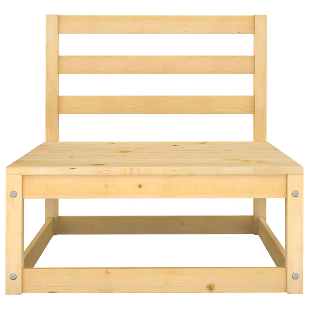 2 Piece Patio Lounge Set with Cushions Solid Wood Pine E983707