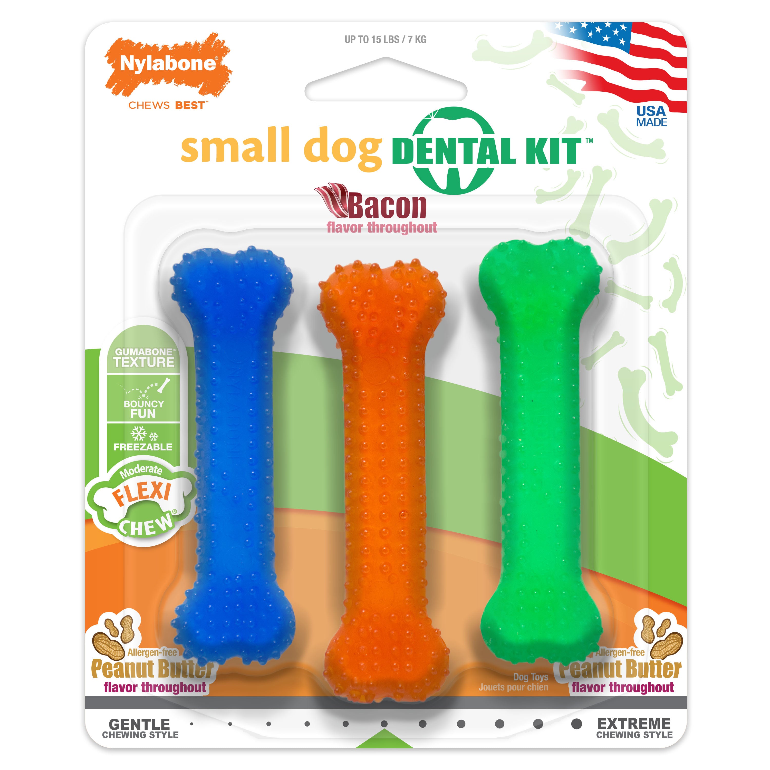 Dog Dental Chew Variety Pack, X-Small/Petite, 3 Count A961913