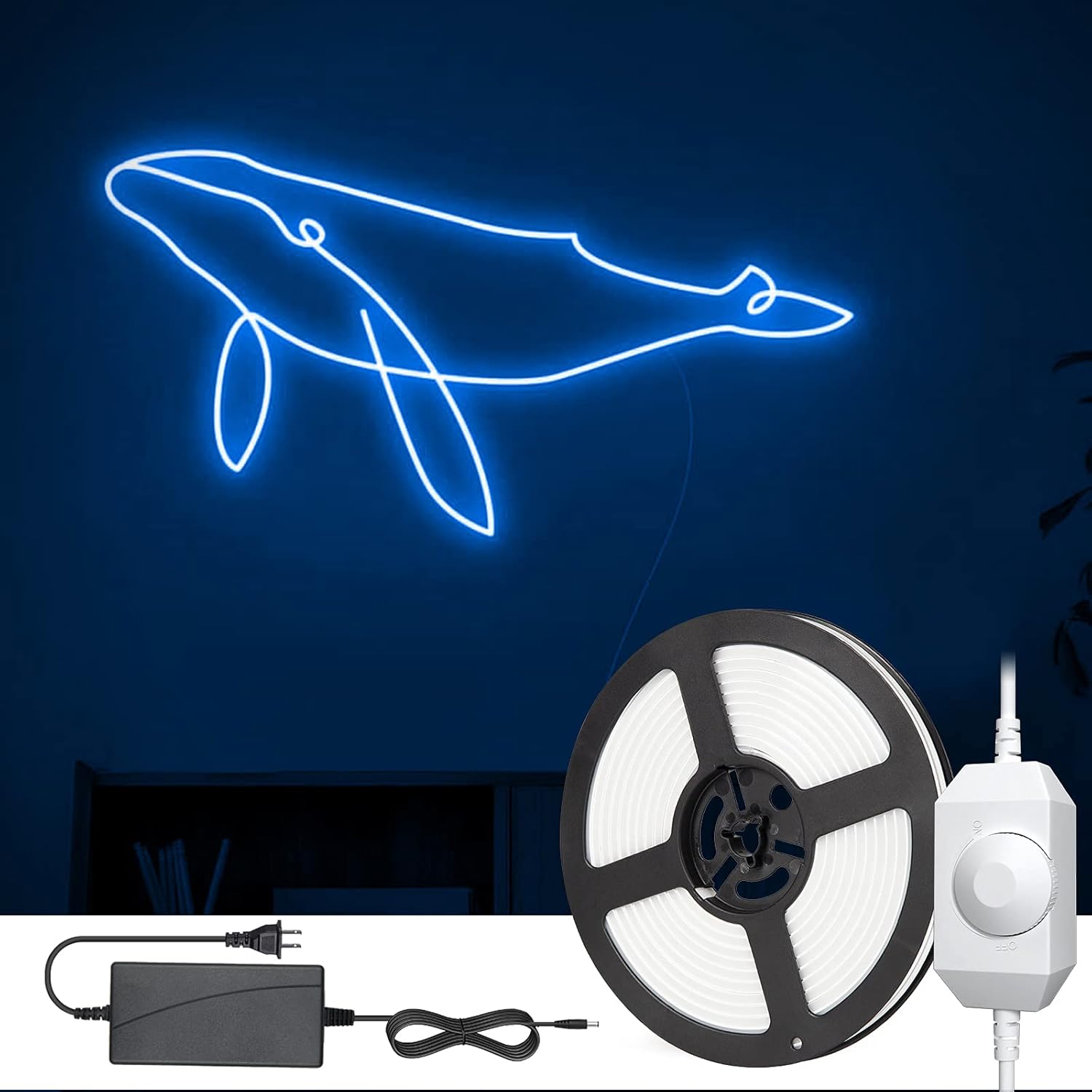 Neon LED Strip Lights, 16.4ft/5m Flexible IP65 Waterproof Rope Light Y30234