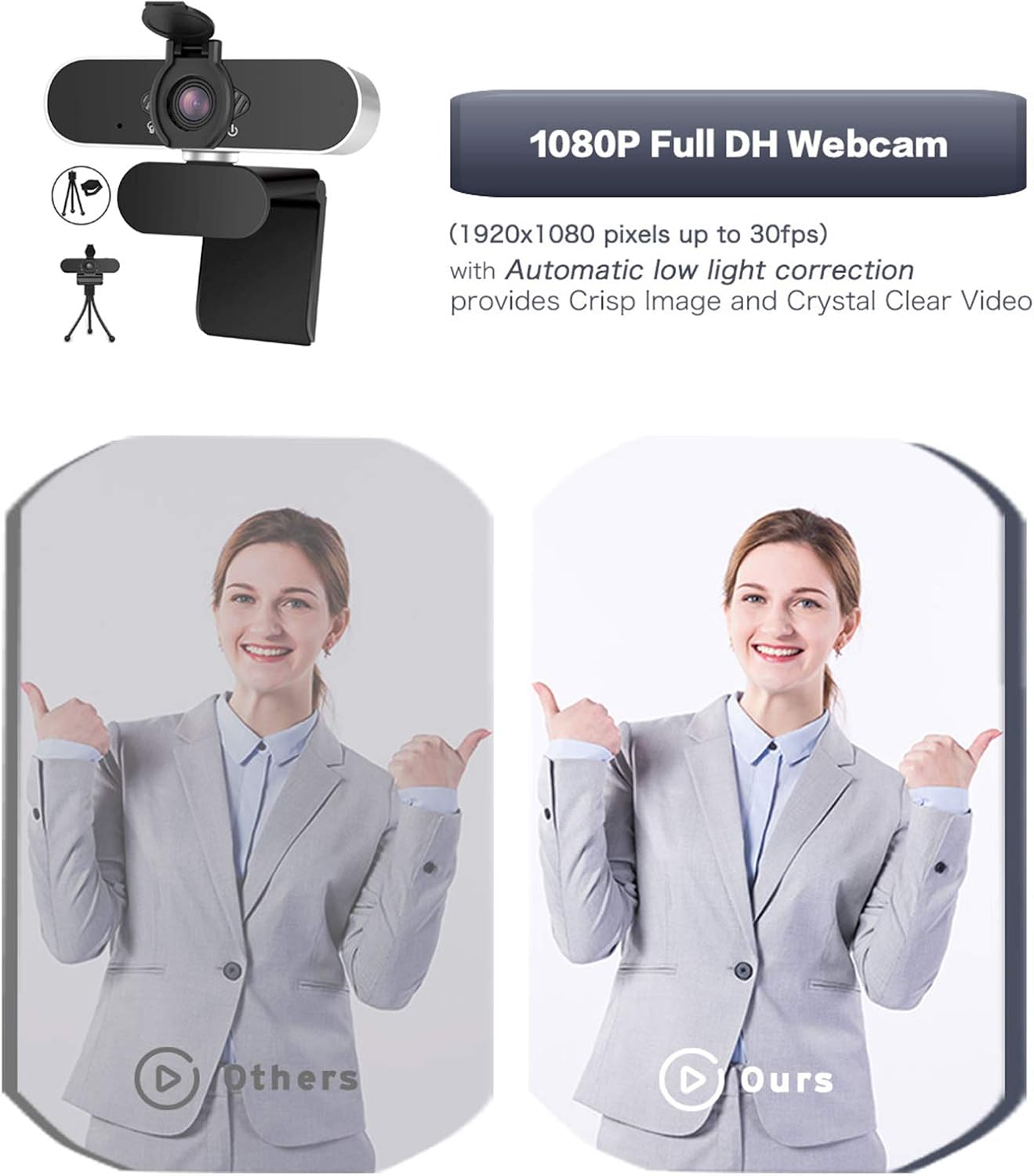 1080p HD USB Webcam with Microphone C460