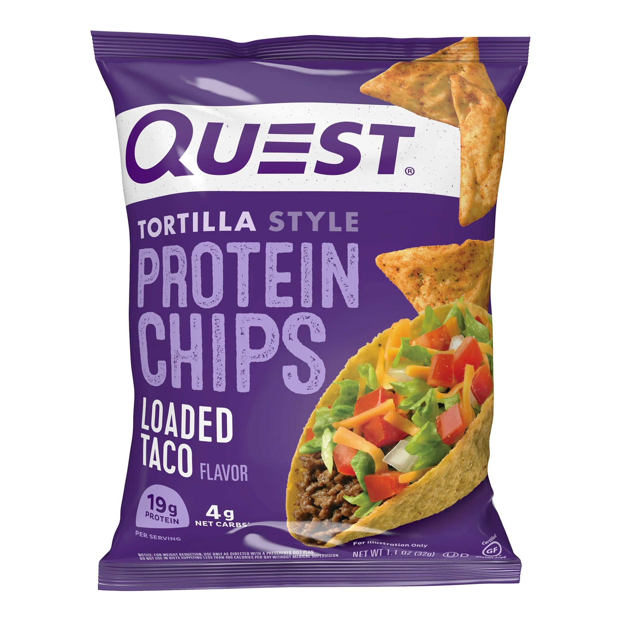 Loaded Taco Tortilla Style Protein Chips (8 Bags) O436