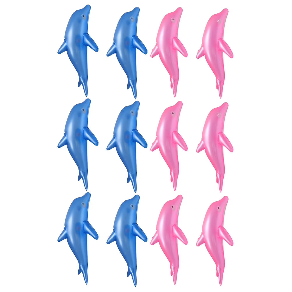 12 Pcs Dolphin Inflatable Pool Toy B9425