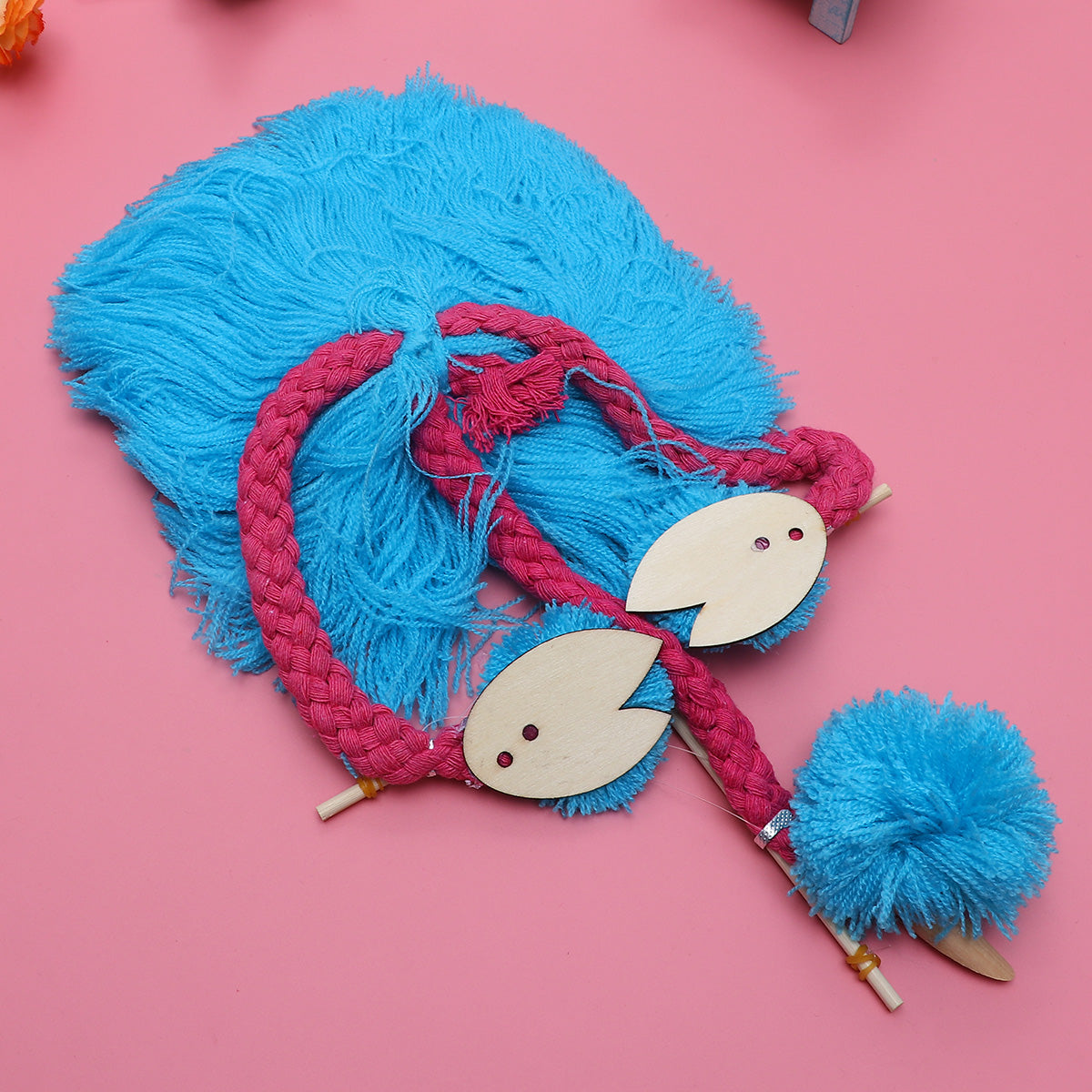 5PCS Plush Ostrich Marionette Toy (Sky-blue) S323