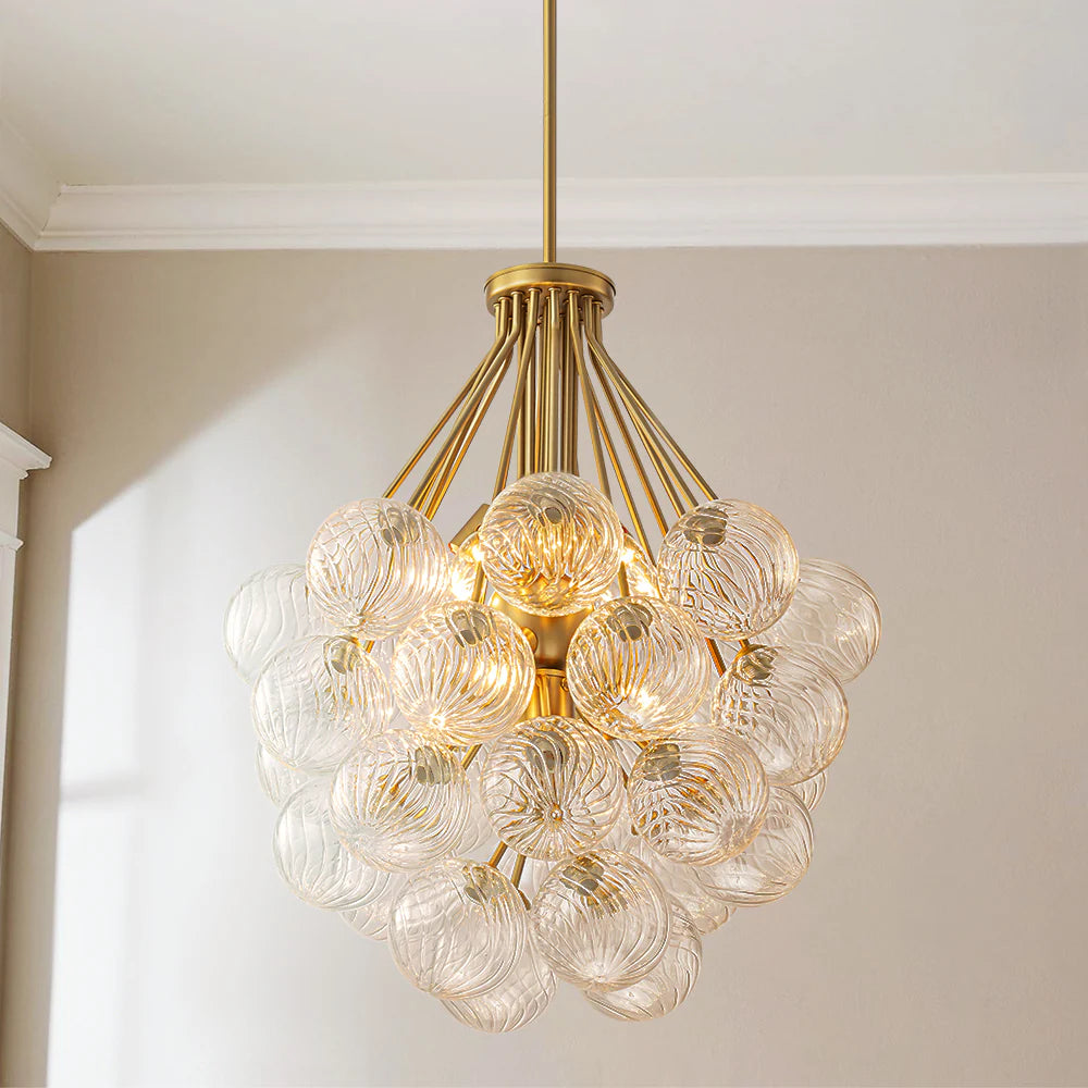 12-Light Glass Globe Sputnik Chandelier C24731