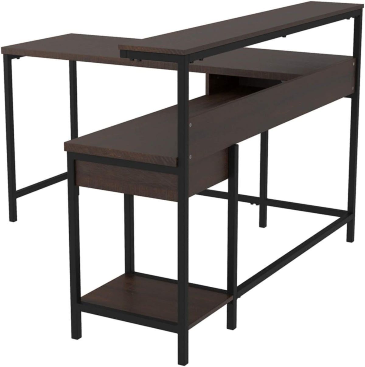 Warm Brown L-Shaped Home Office Desk F68253