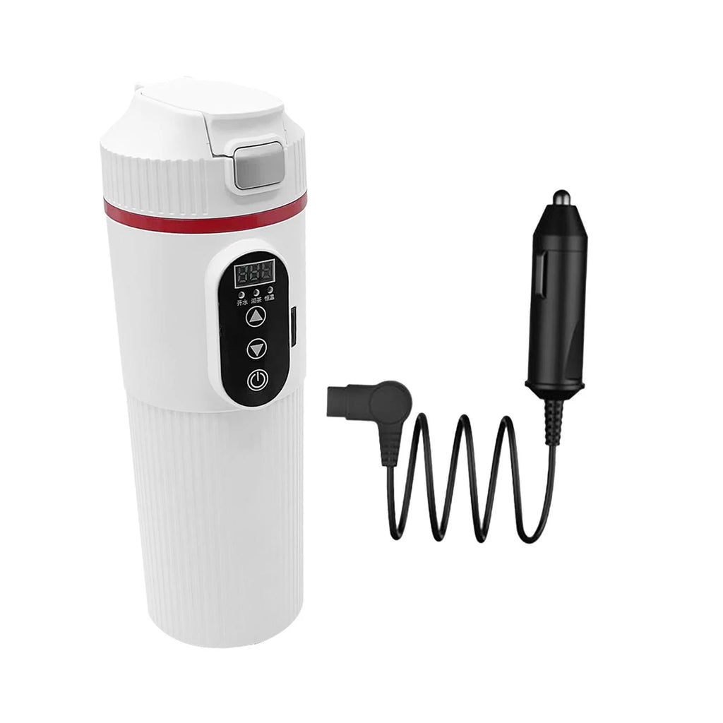 12V 24V Car Electric Water Kettle Tea Coffee Kettle DC Powered Fast Heating 22x7cm Water Boiler Heater Portable U55140