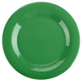 Green Wide Rim Melamine Plate, 12/Pack J8549