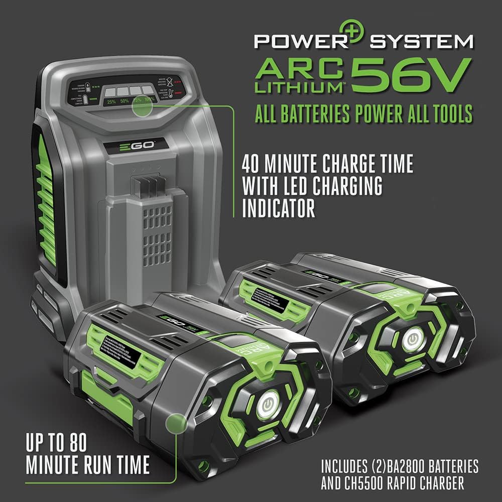 21-Inch 56-Volt Cordless Self Propelled Lawn Mower with Two 5.0 Ah Batteries & Charger I847638