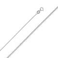 14k White Gold Box Pendant Chain Necklace 16 inch E232585