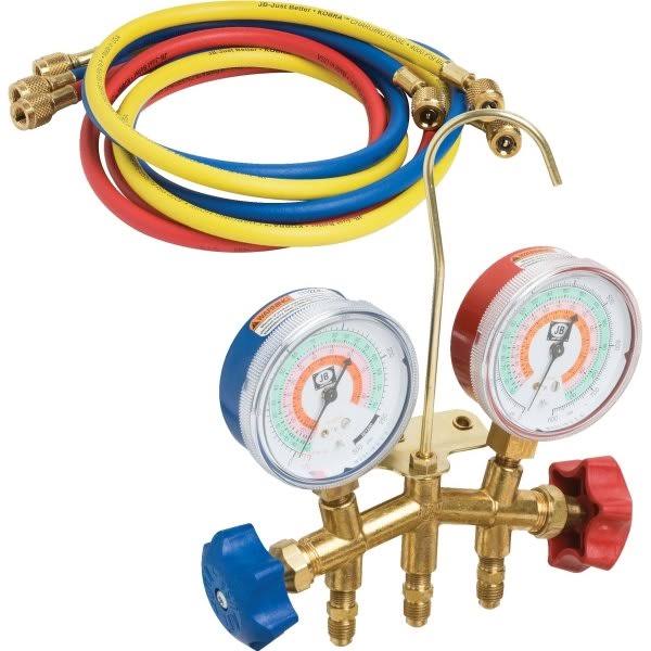 2-Valve Brass Manifold Gauge Set P726
